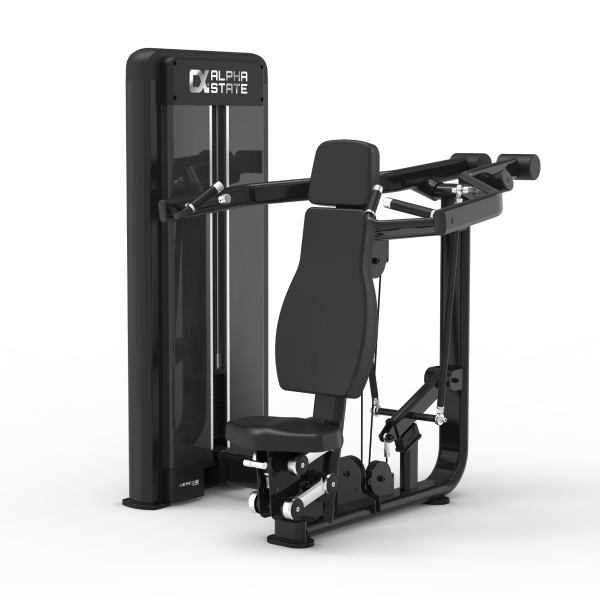 Official AlphaState press machine product image used to represent the chest and shoulder press combo